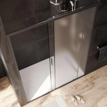 Дверь душевая в нишу AM.PM Gem W90G-150-1-195BM прозрачное, матовое; профиль черный