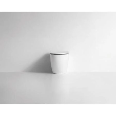 Унитаз CeramaLux NS-3176 56 см приставной безободковый микролифт