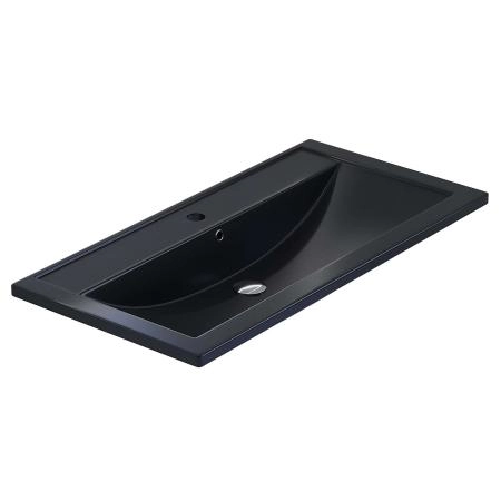 Раковина кварцевая Uperwood Foster Quartz 90 см, черная матовая, уголь