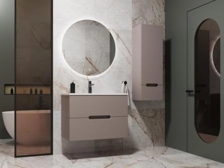 Колонна подвесная Style Line Матис 36 см, 1 ящик, тауп темный, PLUS, ЭМАЛЬ