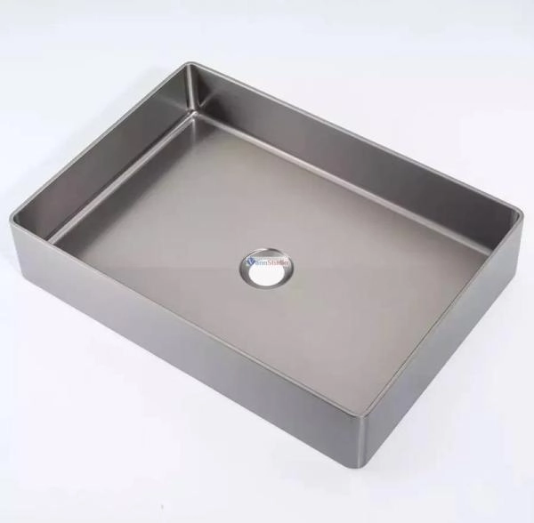 Раковина Gappo GX201-9 36x36 Oружейная сталь нерж.сталь на столешницу