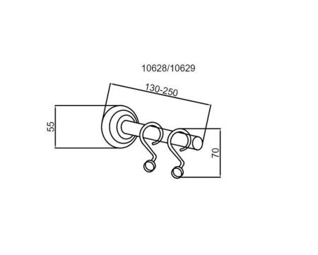 Карниз для шторки ванны Boheme BRILLANTE 10458