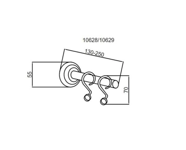 Карниз для шторки ванны Boheme BRILLANTE 10458