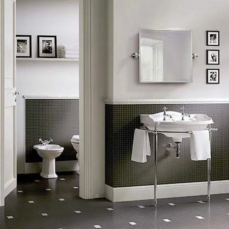 Devon&Devon Boston Консоль 54х50см, с раковиной на 3 отв., напольная, цвет: хром