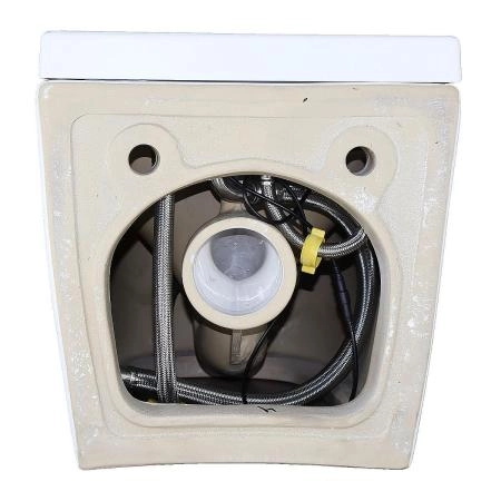 Унитаз импульсный Azario AZ-102C подвесной 360х570х375, полукруглый, быстросъемное сиденье микролифт, монтажная рама в комплекте