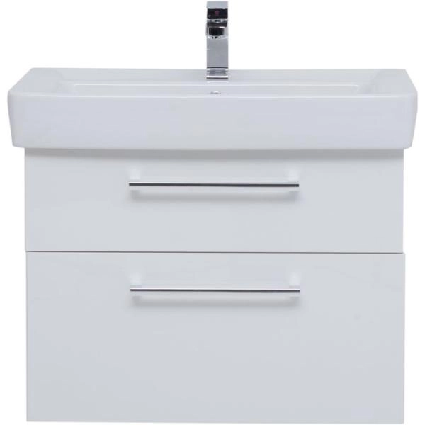 Тумба Dreja Q MAX 80 см под умывальник Q-80, белый глянец, подвесная