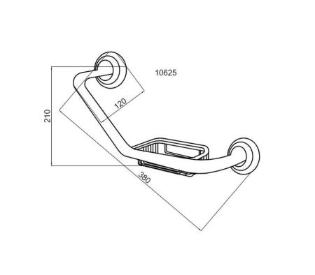 Поручень для ванны с мыльницей Boheme MEDICI 10625