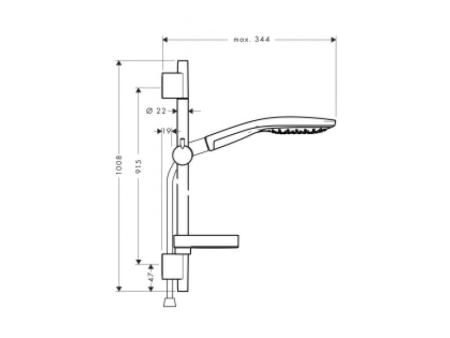 Hansgrohe Raindance Select 27802000 душевой гарнитур 65 см цвет хром