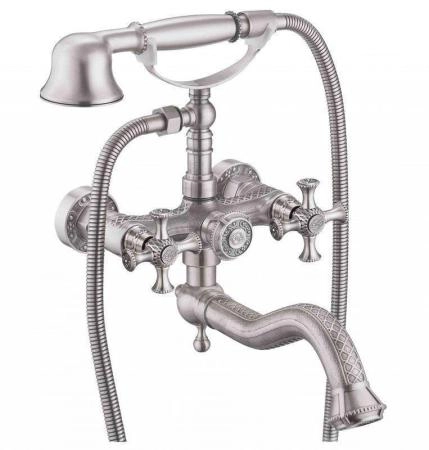 Смеситель для ванны ZORG Antic (A 7000W-SL) с душем серебро