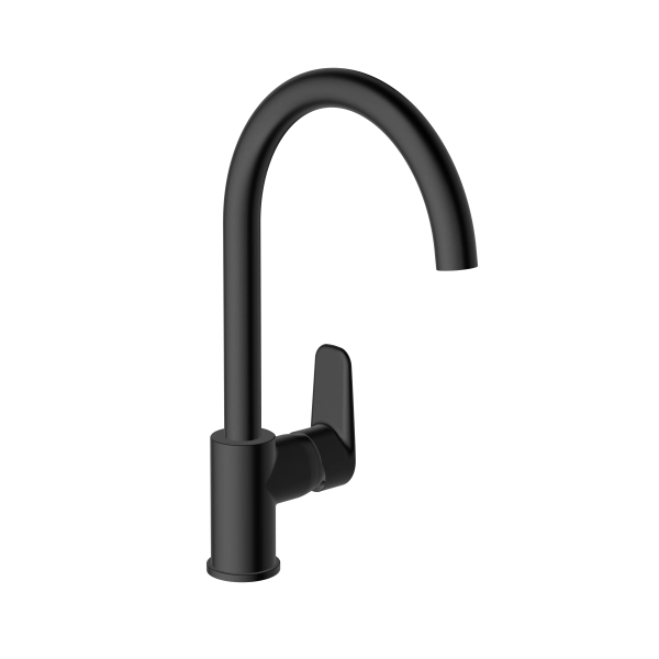 Смеситель VitrA Flow Soft  A4341936EXP с поворотным изливом однорычажный матовый черный латунь