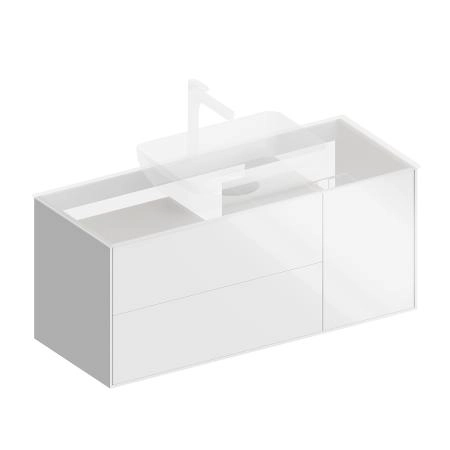 Тумба Kerama Marazzi PLAZA MODERN ПЛАЗА МОДЕРН PLB.M.120.3\WHT.V подвесная 120 белый 3 ящика