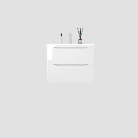 Тумба подвесная Style Line Марелла 70 (2 ящ.) Люкс антискрейтч белый глянец, PLUS