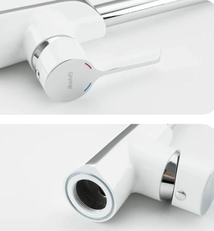 Смеситель для кухни Gappo G4003-8 белый/хром