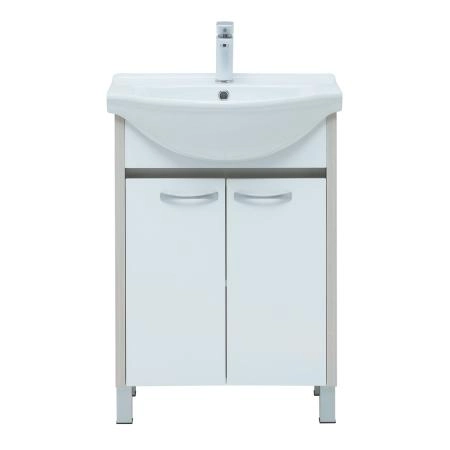 Тумба под раковину Aquanet Донна 60 белый дуб/белый (2 дверцы)