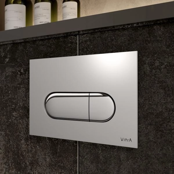 Кнопка смыва для инсталляции VitrA Root Round  740-2280 глянцевая хром двойный смыв