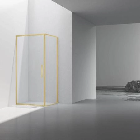 Душевой уголок Vincea Slim 8mm VSR-4SLP9010CLG, 1000*900, брашированное золото, стекло прозрачное