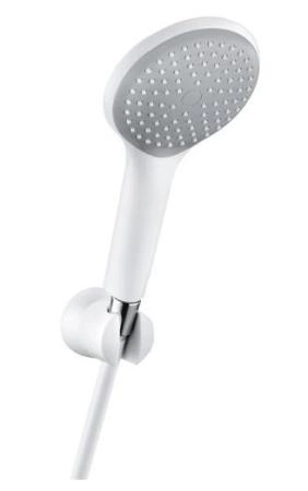 Душевой гарнитур Kludi Freshline 1S 6785091-00 для ванны, держатель круглый, цвет белый