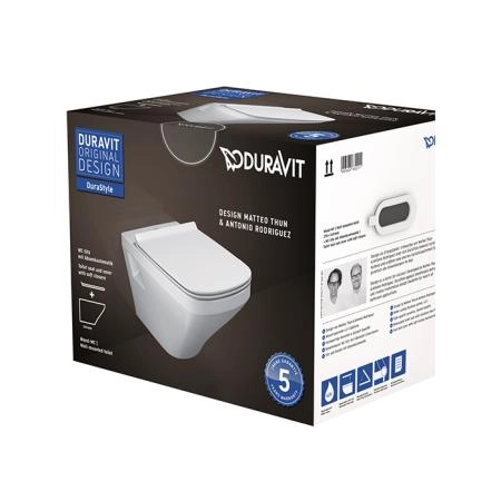 Duravit DuraStyle Унитаз подвесной с ободком, 37х54см., цвет: белый