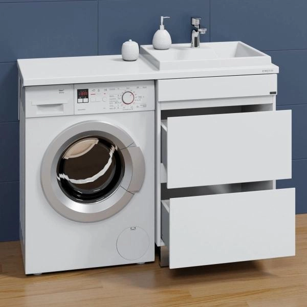 Тумба под умывальник над стиральной машиной, напольная (ум. Юпитер 1200*500)