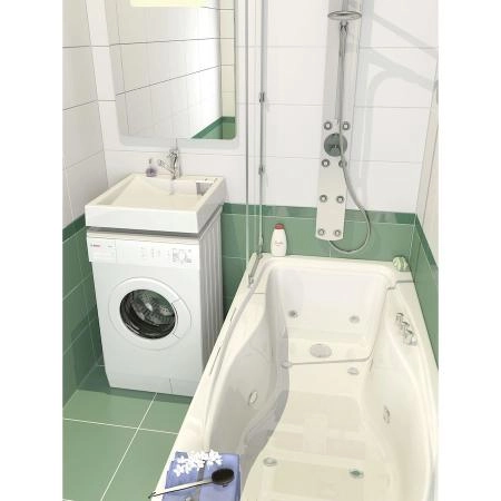 Раковина над стиральной машиной Altasan LUX 500х550 с кронштейнами и сливной системой