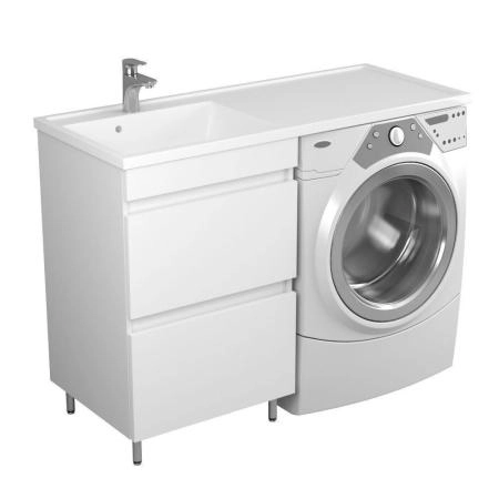 Тумба UNCORIA Магра 55 под раковину Magenta 1200 R/L и стиральную машину с 2-мя ящиками