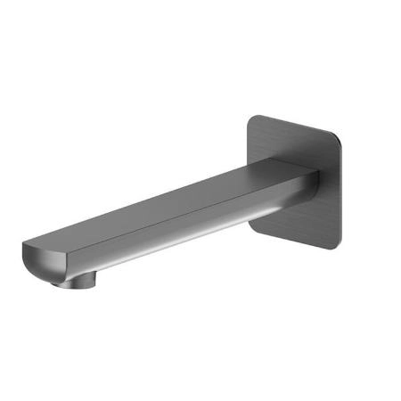 Newform Haka Излив для ванны 21.1см., настенный, 1/2”, цвет: PVD brushed gun metal
