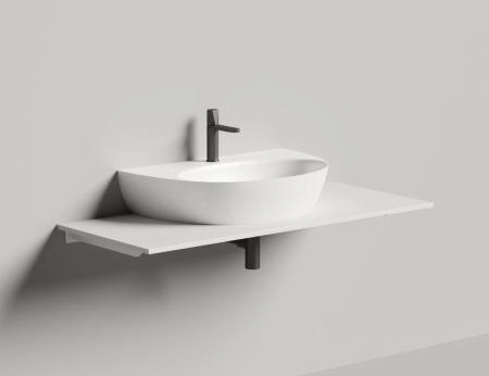 Раковина Salini ALDA WALL 03 S-Sense глянцевая 71x45 140313G накладная без отв.смесителя