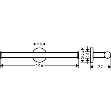 Держатель Hansgrohe Logis UA 41717000, д/туалетной бумаги, хром