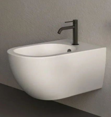 Nic Design Pin биде 37x55x29h см подвесное с одним отверстием под смеситель, керамика цвет Gloss white
