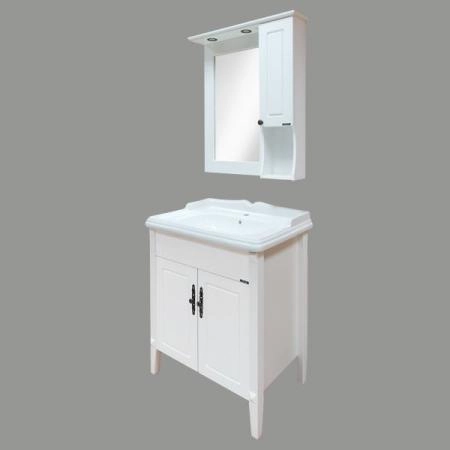 Тумба с раковиной Comforty Палермо-80 белый глянец