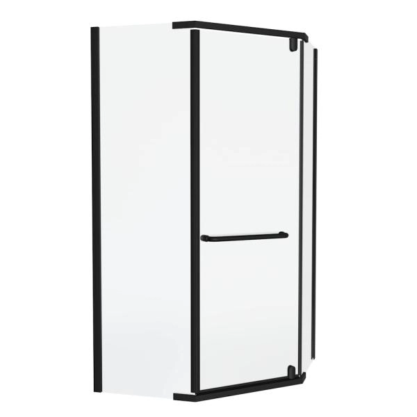 Душевой уголок KNOTLOR PENTA FCD100CG0BL 5-тиугольный 100х100х200, черный