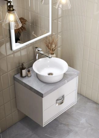 Раковина Kerama Marazzi CANALETTO КАНАЛЕТТО CN.wb.40 накладная 40, белая глянцевая