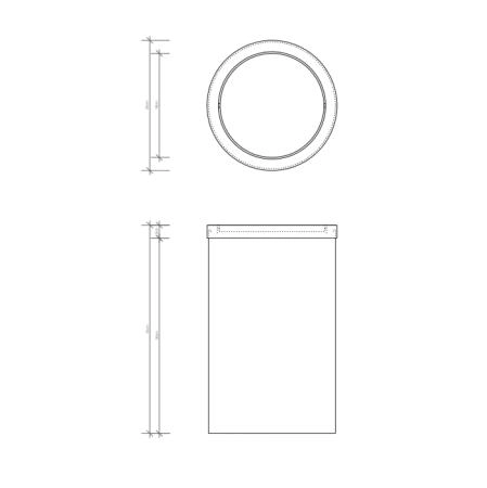 Decor Walther DW 105 Корзина для бумаги 20xh21см, напольная, цвет: сталь полированная