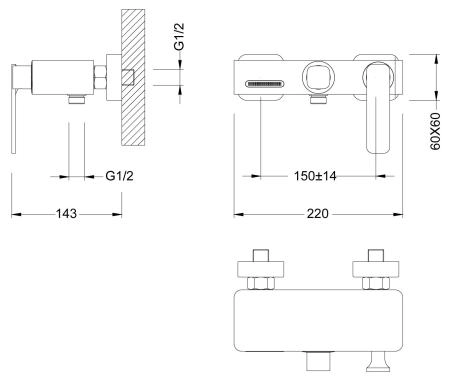 Смеситель для ванны с душем Timo Torne 4314/17Y золото матовое
