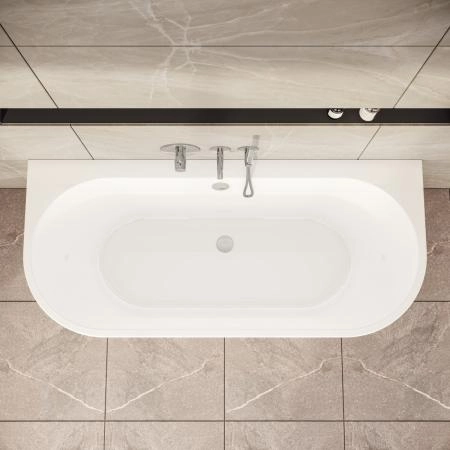 Ванна VitrA Geo 65420006000 180 x 80,5 см отдельностоящая акриловая прямоугольная белая