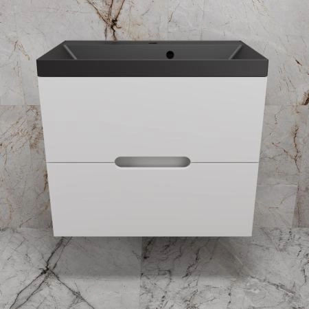 Тумба с раковиной Style Line Матис 70 ЛС-00002445 подвесная под ASTI 70 (2 ящика) Белый матовый ЭМАЛЬ