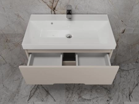 Тумба подвесная Style Line Матис 80, Classic 80, 2 ящика, КРЕМ, ЭМАЛЬ