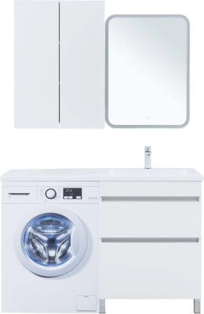 Тумба под раковину Aquanet Вега 68 белый глянец