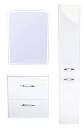 Тумба подвесная Style Line Каре 60 (2 ящ.) Люкс белая, PLUS