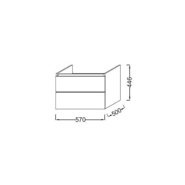 Тумба под раковину Jacob Delafon PARALLEL EB511-N18 57 см цвет белый