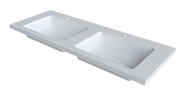 Раковина двойная Uperwood Modul 120 см, прямоугольная