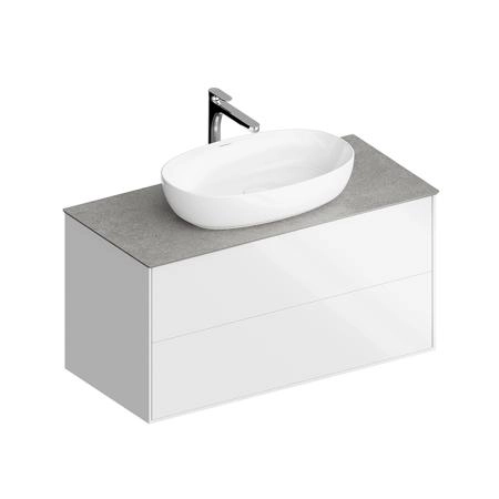 Тумба Kerama Marazzi PLAZA MODERN ПЛАЗА МОДЕРН PLB.M.100.2\WHT.V подвесная 100 белый 2 ящика