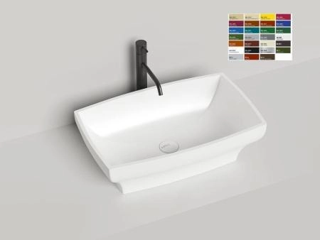 Раковина Salini GLORIA 04 S-Sense покраска RAL глянцевая 60x38 1102104GF накладная