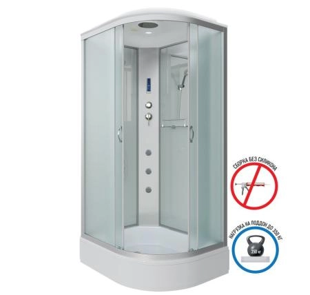 Душевая кабина Niagara NG-33084-14LF 1000х800х2150 средний поддон  26см стекло матовое