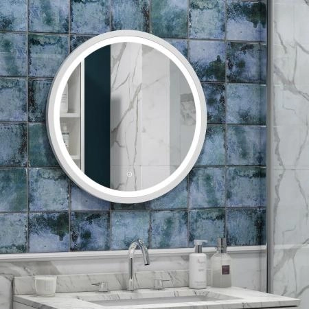 Зеркало Континент Style White LED D 600 c подсветкой ЗЛП789