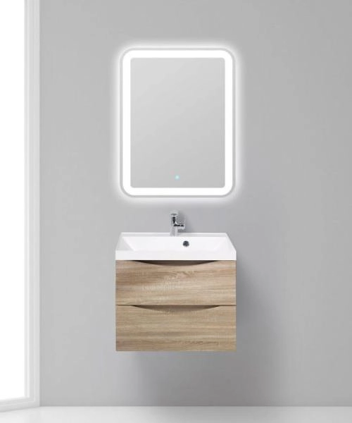 Тумба под раковину Belbagno MARINO Rovere Grigio подвесная 600x450x500 MARINO-600-2C-SO-RG-P