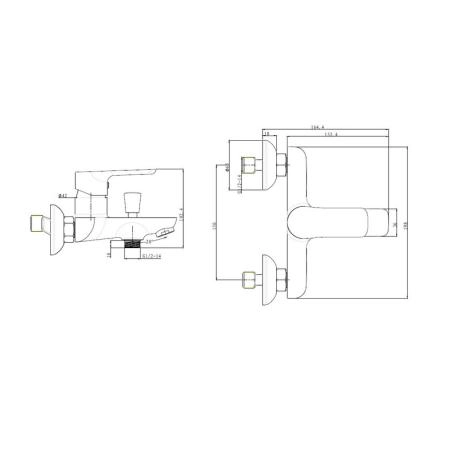 Смеситель Bien Torres BB01017102 для ванн хром