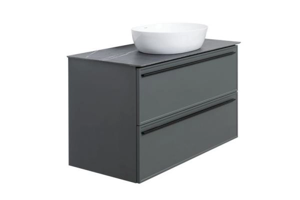 Тумба под раковину LA FENICE Elba Grigio TWIN серый 100 FNC-01-ELB-G-100-2 серый матовый зелёный матовый