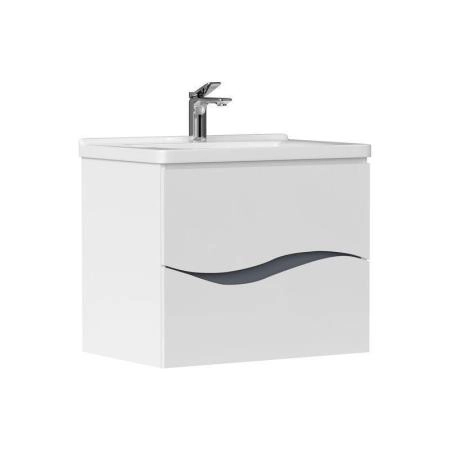 Тумба для ванной Volna Grey 80.2Y Белый/серый оникс подвесная (Миранда) раковина отдельно