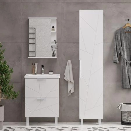 Пенал для ванной напольный Volna Twing 40 белый